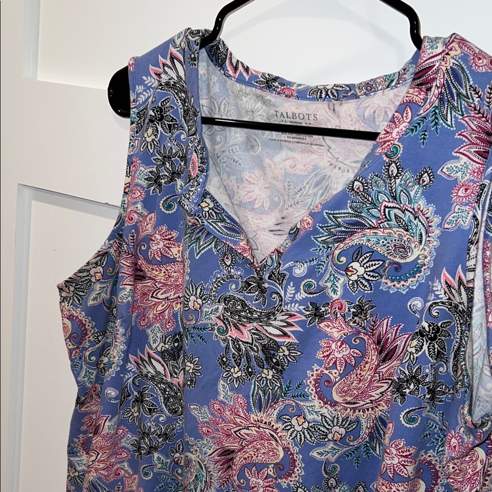 Talbots Multicolor Paisley Blouse